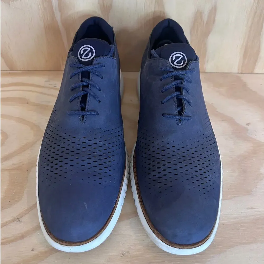 Cole Haan - 2.ZeroGrand Laser Wingtip - Oxfords - Blue - Men's - 12M - C23806